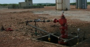 capped fracking well