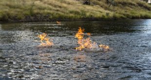 Fire on the Condamine River