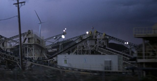 Wind powered coal mine